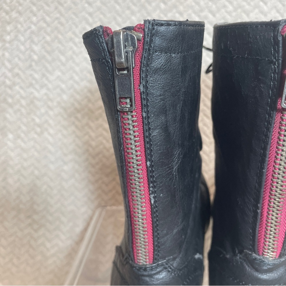 Madden Girl Black Lace-up‎ Combat Grunge Boots size 11 - Picture 4 of 11
